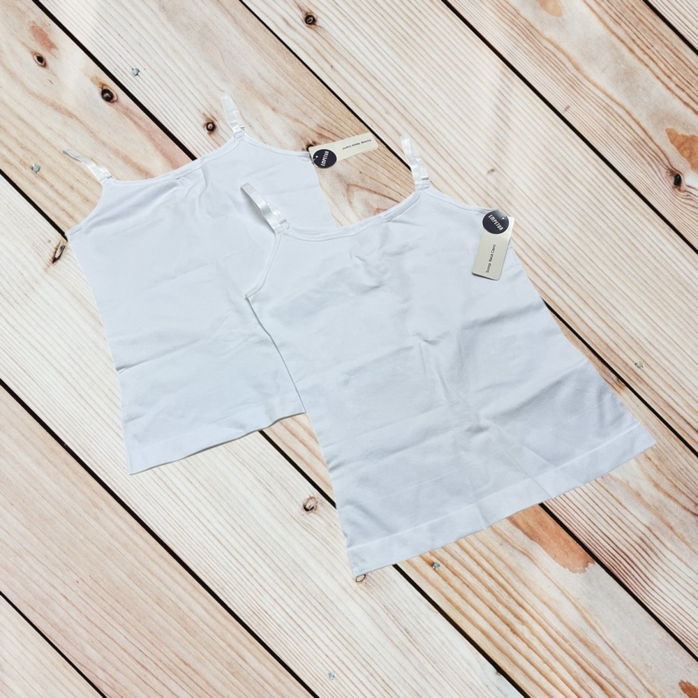 NWT Shapermint XL (fits 12-14) white all day everyday scoop neck camis (2)